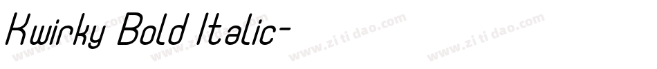 Kwirky Bold Italic字体转换